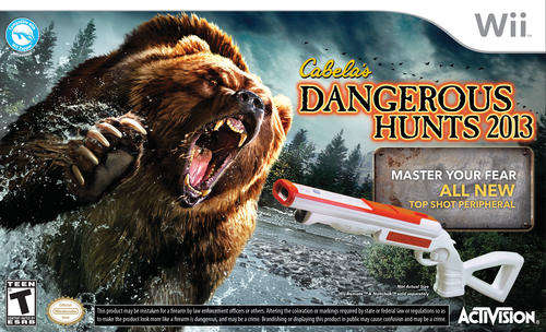 CABELA DANGEROUS HUNTS 2013 - BUNDLE - Wii - Activision (Game and Gun)