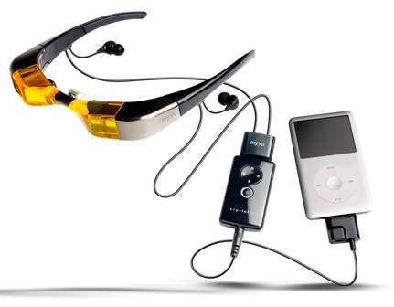 Portable Video glasses for your Ipod / PSP - MYVU Crystal 701- What else IT have I got?