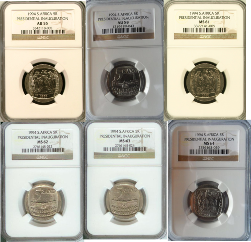 Great 1994 Inauguration coin collection (bid per coin)