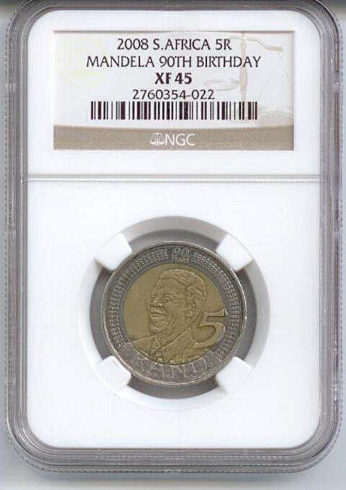 NGC graded Mandela 2008 XF 45