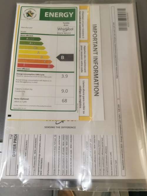 RETAIL R11899 LARGE WHIRLPOOL DRYER