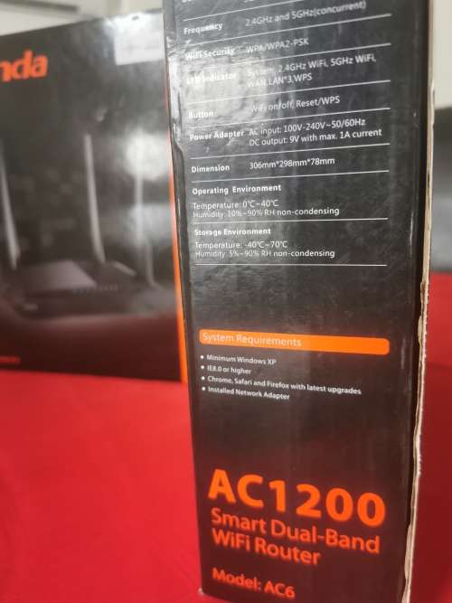 Tenda AC6 AC1200 Smart Dual-band WiFi Router-Normal Price R580