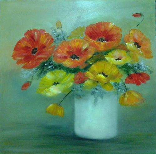 Yellow and orange poppies 400 x 400
