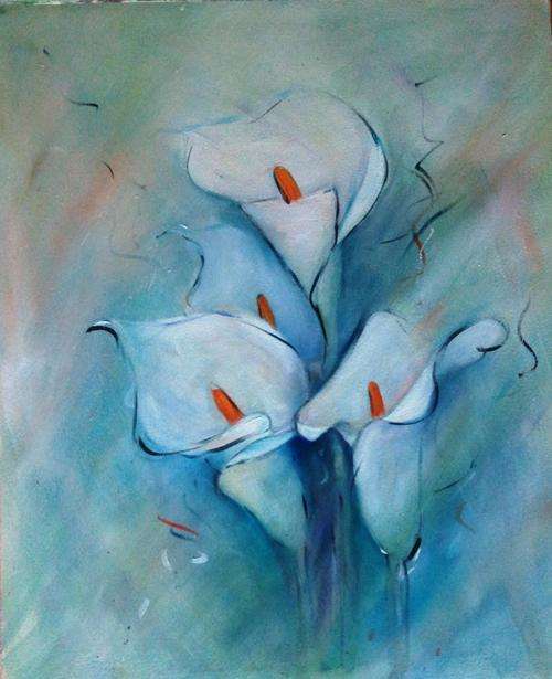 Lilies in oil  425 x 340