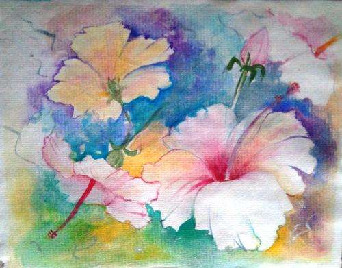 Hibiscus  -  watercolour
