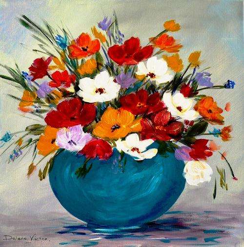 ORIGINAL PAINTING BY DALENE VICTOR - FLOWERS3