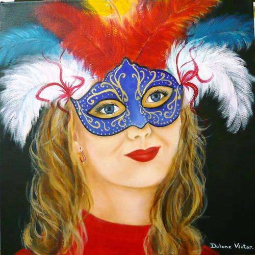 VENETIAN MASKS 4 - ORIGINAL PAINTING BY DALENE VICTOR