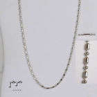 STUNNING!!!   925 STERLING SILVER 1.5mm Ball Bar Necklace CHAIN 50cm length
