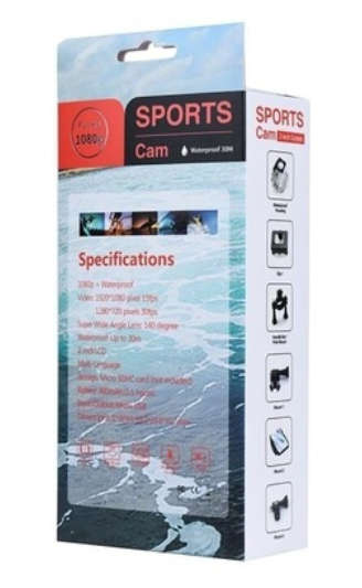 12MP Waterproof Sports Action Camera (black)