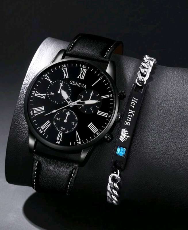 Geneva Analog Watch with FREE Bracelet