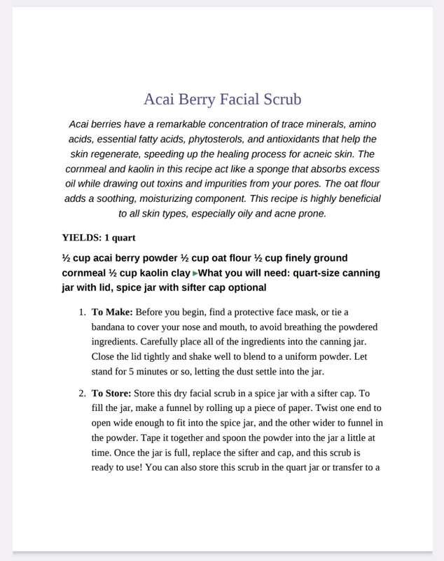 100 Organic Skin Care Recepies EBook PDF