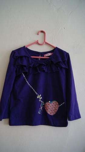 Purple top with print size 5-6