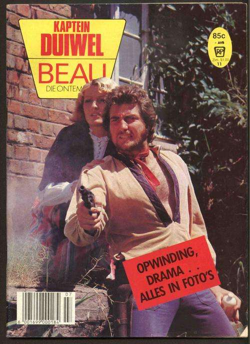 KAPTEIN DUIWEL / BEAU Die ONTEMBARE NOMMER 11 (Swart en Wit Fotoverhale; Later '70's, Begin 80's)