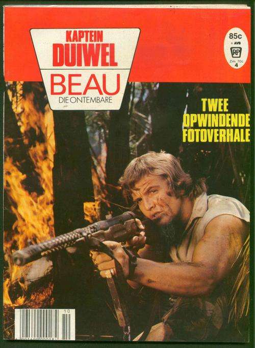 KAPTEIN DUIWEL / BEAU DIE ONTEMBARE No. 4 (Swart en Wit Fotoverhale; Later '70's, Begin 80's)