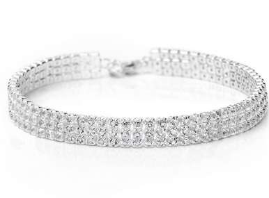 Platinum Plated Rhinestone Bracelet