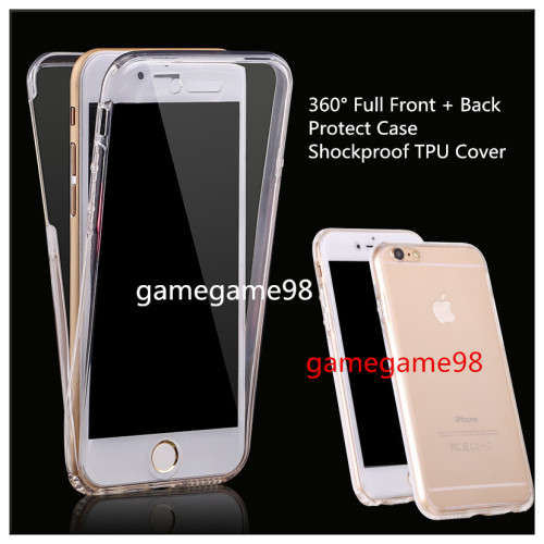 Shockproof TPU 360° Full Body Protective Clear Case Cover( front and back)for Samsung Galaxy S7 edge