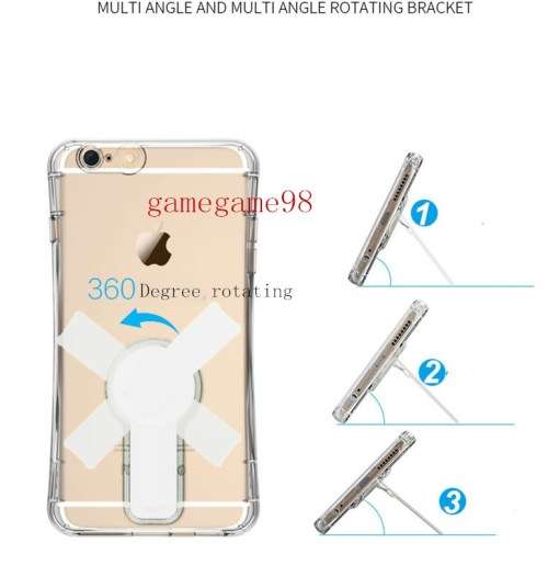TPU Back With Stand Holder 360 Degree Rotation Case For APPLE IPHONE 7 PLUS