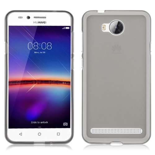 Huawei Y3II Also known as Huawei Y3 2  TPU CLEAR BACK CASE WITH TEMPERED GLASS