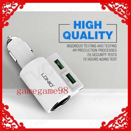 LDNIO  4.2A Dual USB Ports Intelligent Car Charger for (CE/RoHS) ANDROID OR IOS DEVICE