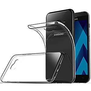 Samsung Galaxy A3 (2017) SM-A320 clear back case cover with tempered glass