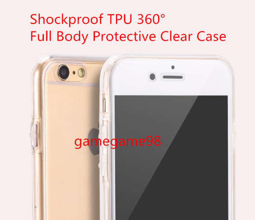 Shockproof TPU 360° Full Body Protective Clear Case Cover( front and back) Samsung Galaxy J7