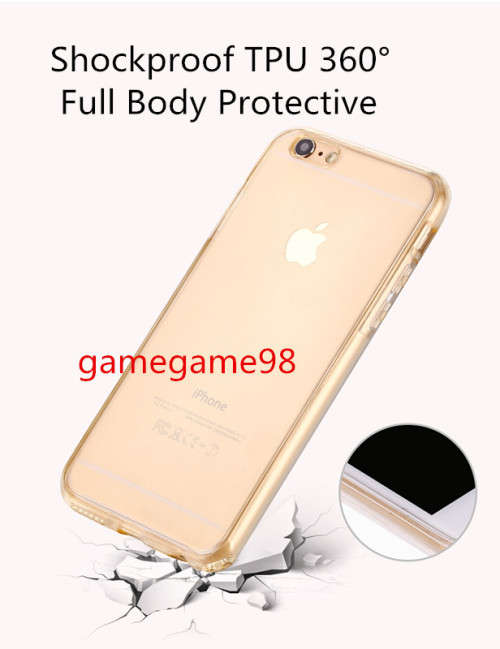 Shockproof TPU 360° Full Body Protective Clear Case Cover( front and back) Samsung Galaxy J7