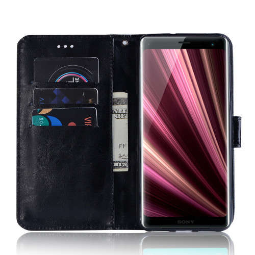 Vintage Faux Leather Wallet Flip Shockproof Case for SONY XPERIA 10 PLUS
