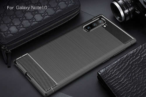 Carbon Fibre Silicone Gel Case Cover For Samsung Galaxy Note10