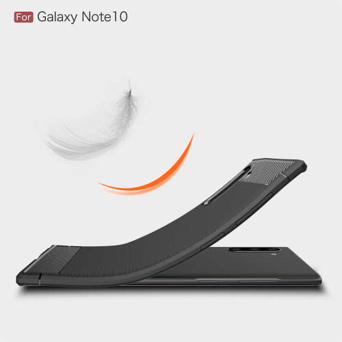 Carbon Fibre Silicone Gel Case Cover For Samsung Galaxy Note10