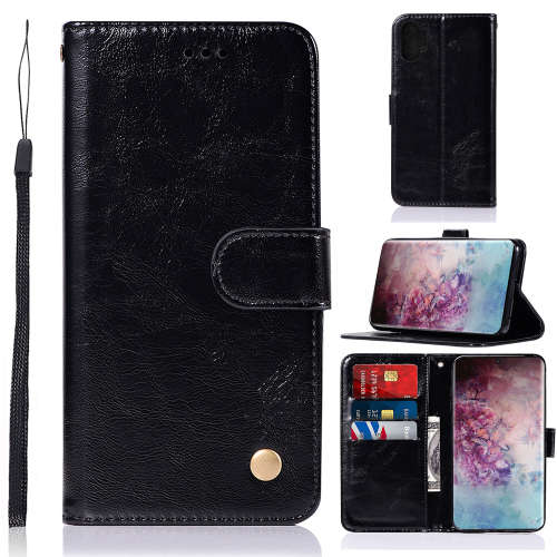 Vintage faux leather wallet Flip case for Samsung A12