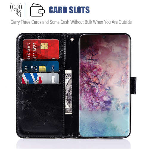 Vintage faux leather wallet Flip case for Samsung A12
