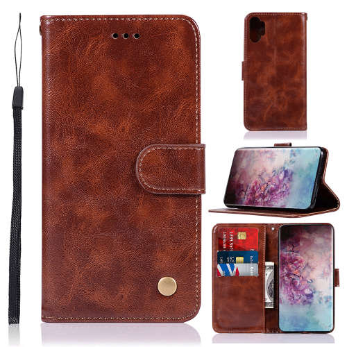 Vintage faux leather wallet Flip case for Samsung A12