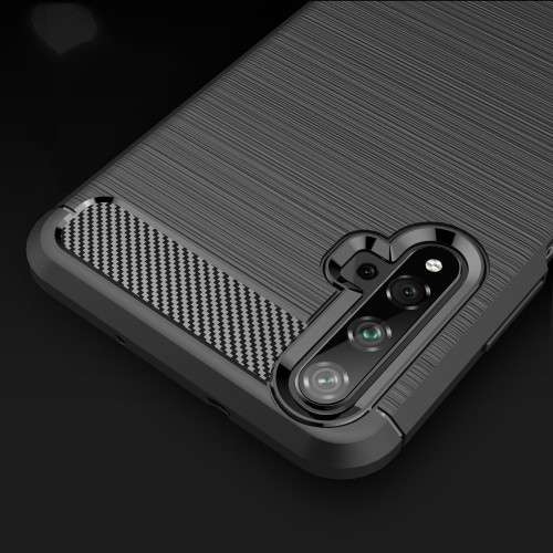 Carbon Fibre Effect Shockproof Protective Back Cover Case for Huawei Nova 5T