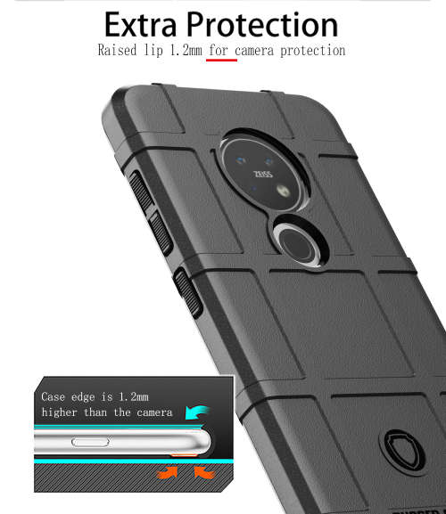 Rugged shield armor case cover for Nokia 7.2