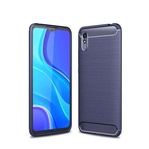 Carbon Fibre TPU Silicone Gel Case Edge Protection Phone Cover For Redmi 9A