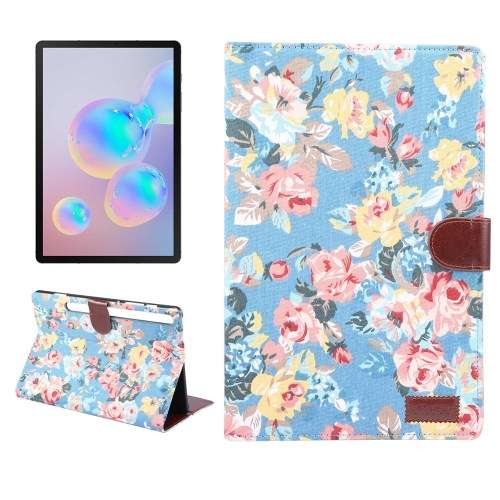 Flower pattern faux leather flip case for Samsung Galaxy Tab S7