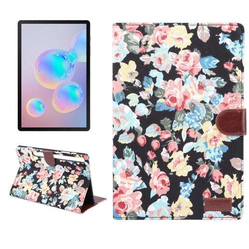 Flower pattern faux leather flip case for Samsung Galaxy Tab S7