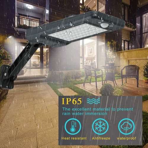 Outdoor Solar Lights 120-98 LEDs Solar Motion Sensor Wall Light Outdoor with Wireless Remote Control