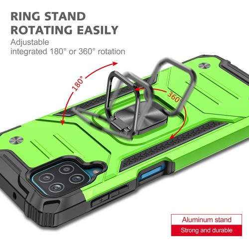 Magnetic Heavy Duty Dual Layer Hard Shell Military Grade Full-Body Rugged Case Samsung A12