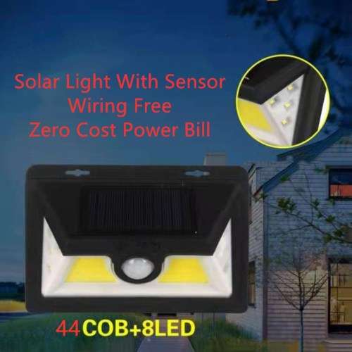 Pack Of 2 Solar Lights 44COB Leds Plus 8LEDs Solar Motion Sensor Wall Light Wireless Motion Sensor