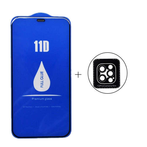 Premium Amazing 11D Full Curved Tempered Glass and Camera Lens Protector for iPhone 12 Pro