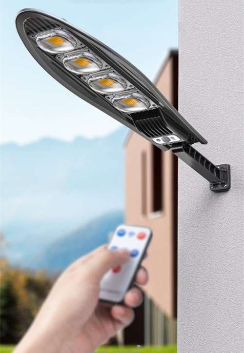 160W Outdoor Solar Lights Motion Sensor Wall Light with Wireless Remote Control