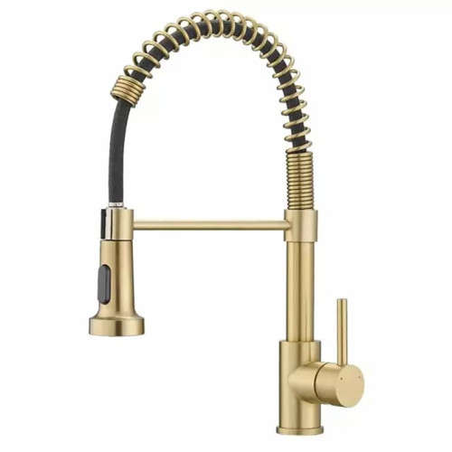Kitchen faucets single handle single lever pull down sprayer spring litchen sink mixer
