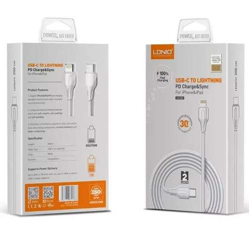 Ldnio USB-C to Lightning Fast Charging Data Cable 30W  2m