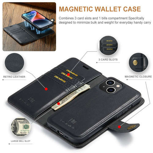 Wallet Compatible Case Leather Flip Cover For iPhone 14 Plus