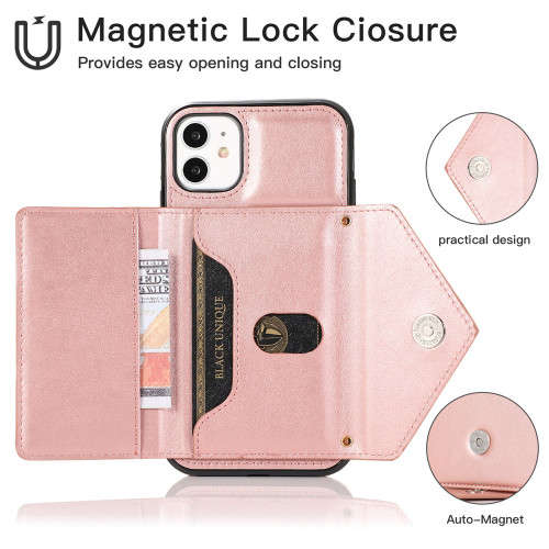 Leather wallet case with crossbody strap for iPhone 11