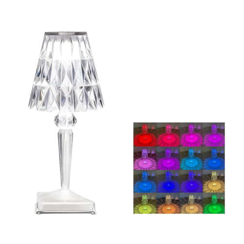 Crystal table lamp touch remote control nightstand lamp