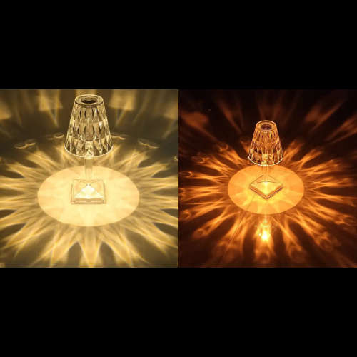 Crystal table lamp touch remote control nightstand lamp