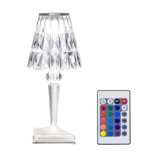 Crystal table lamp touch remote control nightstand lamp
