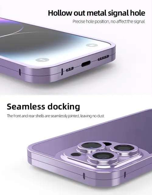 Shockproof Advanced Titanium Alloy Front and Back Case For iPhone Only With Camera Lens Protection